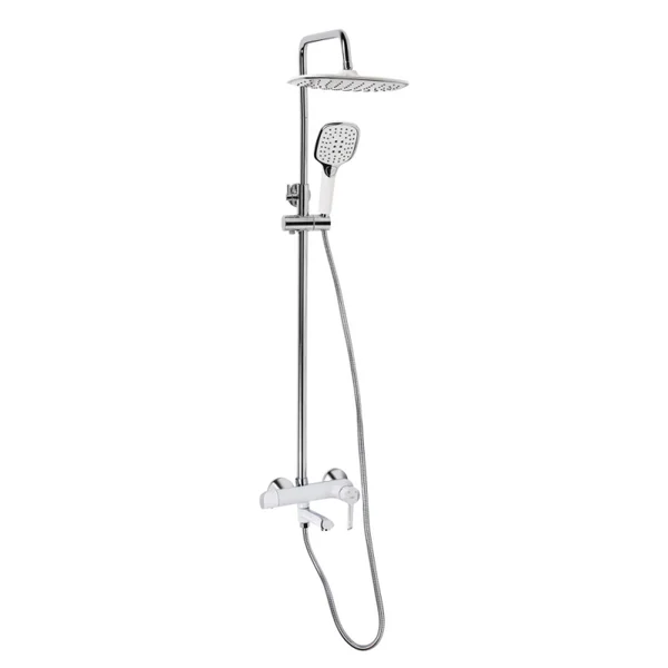 Душова система універсальна Grand на три споживача з виливом QTGRAWCR1004 Chrome White Qtap 33511 SD00039614