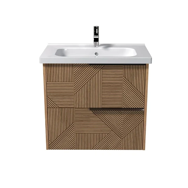 Тумба MDD Cubic 70-A з умивальником ID-70 дуб обпалении