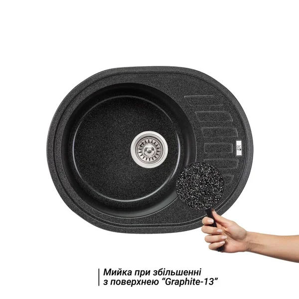 Мийка для кухні (GRF-13) 620х500/200 Lidz 37163