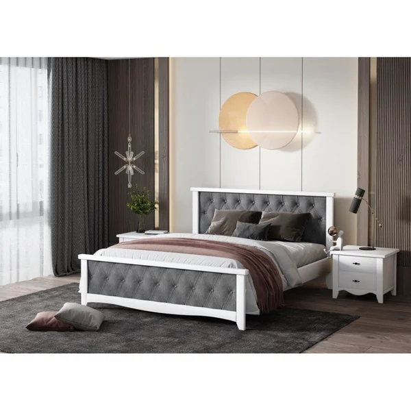 *Київ - Ліжко ArtWood Модена 1,60 х 2,00 / 1,80 х 2,00 - ламельний блок , вільха тонування 5 кольорів. Оббивка 1-5 кат. Тумби на вибір. ( предзам. 3-4 тижні)