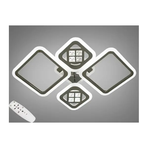 LED-люстра з диммером і кольоровою підсвіткою, колір хром, 70W арт: A8190/2+2BHR LED 3color dimmer