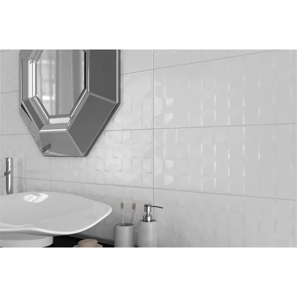 Плитка стінова Simple Art White Glossy 200×600x9 Cersanit